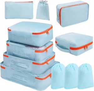 11 set cuburi de ambalare organizatoare de ambalare bagaje de călătorie geantă de depozitare ușoară din pânză de călătorie cu sutien lenjerie intima cub cosmetice