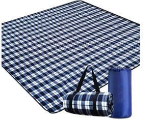 Manta de picnic extra grande 80 ″ x 80 ″ Estera de picnic plegable Manta impermeable para picnic al aire libre