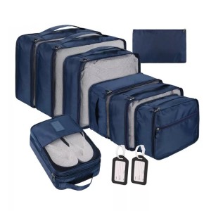 ravel 10 zestaw kostek do pakowania organizatorzy bagażu podwójny zamek błyskawiczny torba do sortowania ubrań z dużą torbą na buty i zawieszką na bagaż