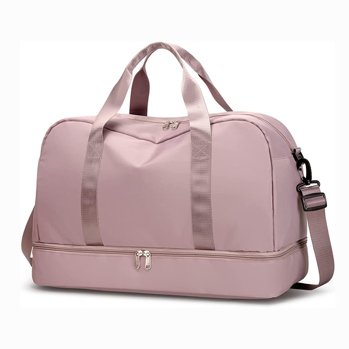 2023 新スタイル防水ピンクカラーガール女性旅行ウィークエンダーバッグ折りたたみトラベルバッグ