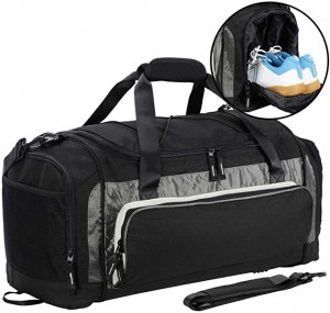 Luxuriöse Leder-Sport-Sporttasche für Herren, modisch, Designer-Wet-Dry-Overnight-Weekender-Tragetasche, tragbare Gepäck-Reisetasche