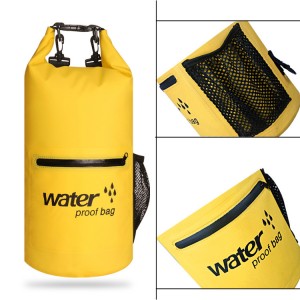 10L vandtæt strandtørretasker Dobbelt skulder Udendørs Svømning Rejser Vandtæt tørtaske rygsæk
