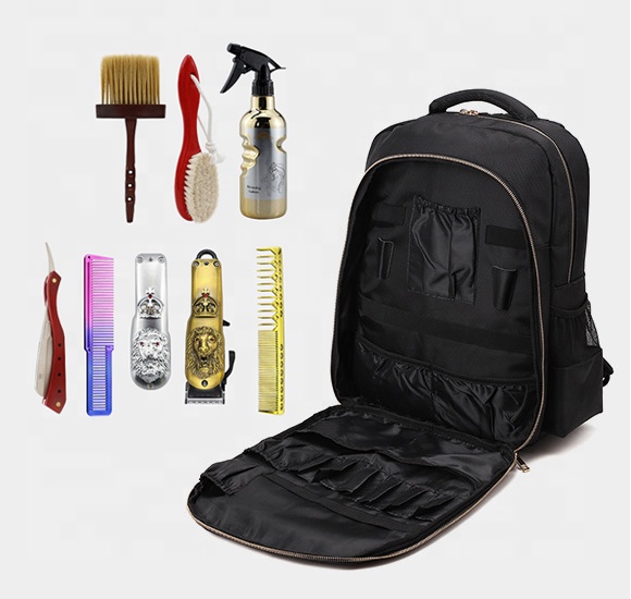 OEM & ODM Europe professional luxury portable makeup large organizer barber backpacks tool bag for barbers